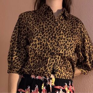 Ralph Lauren cheetah leopard print top
